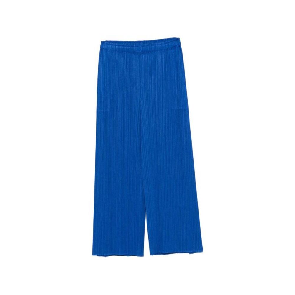 Pleats Please Issey Miyake Women Pleated Wide-Leg Trousers